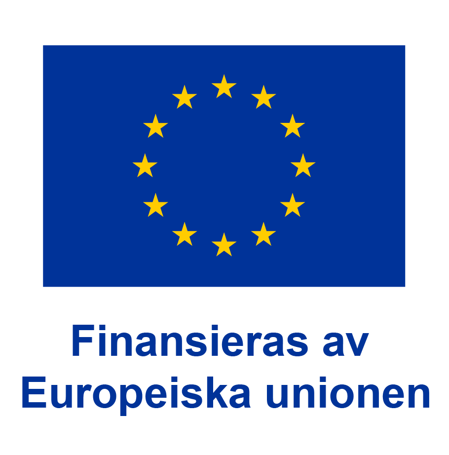 Logotyp med EU-flagga och texten "Finansieras av Europeiska unionen".